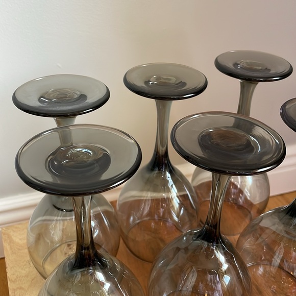 🍷Set of 6 Smoke Gray Ombré Wine Glasses 🍷 EUC! No chips or cracks! - Picture 16 of 16